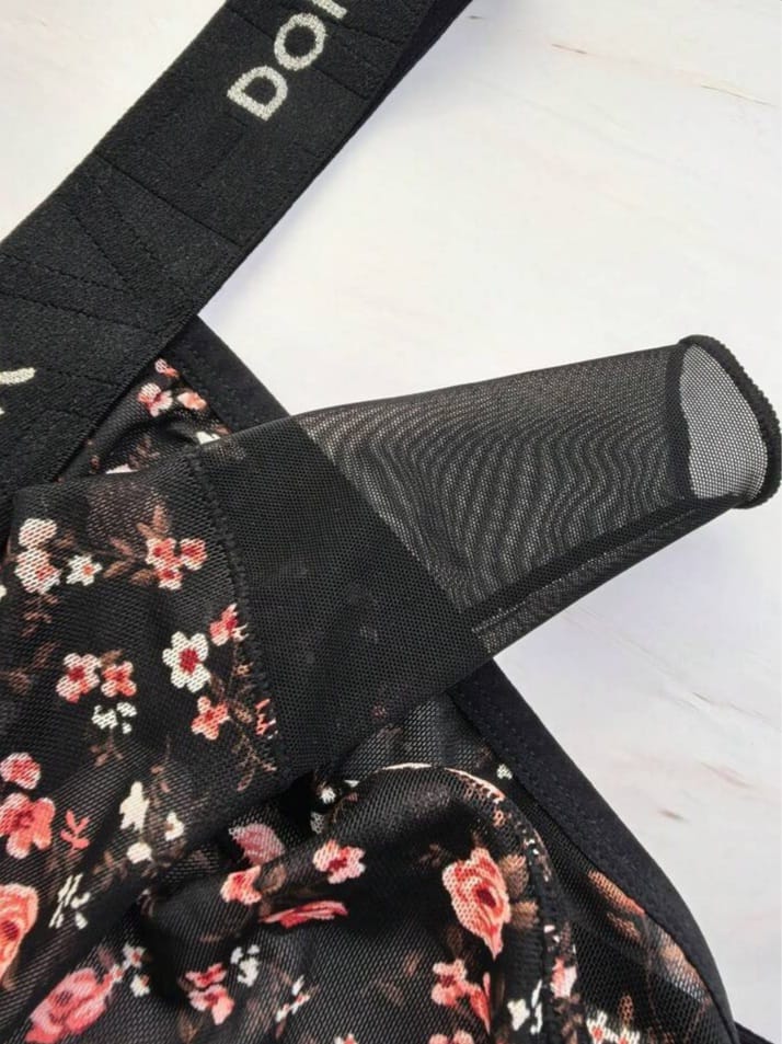 Elephant Pattern Mesh J-String Men's Underwear